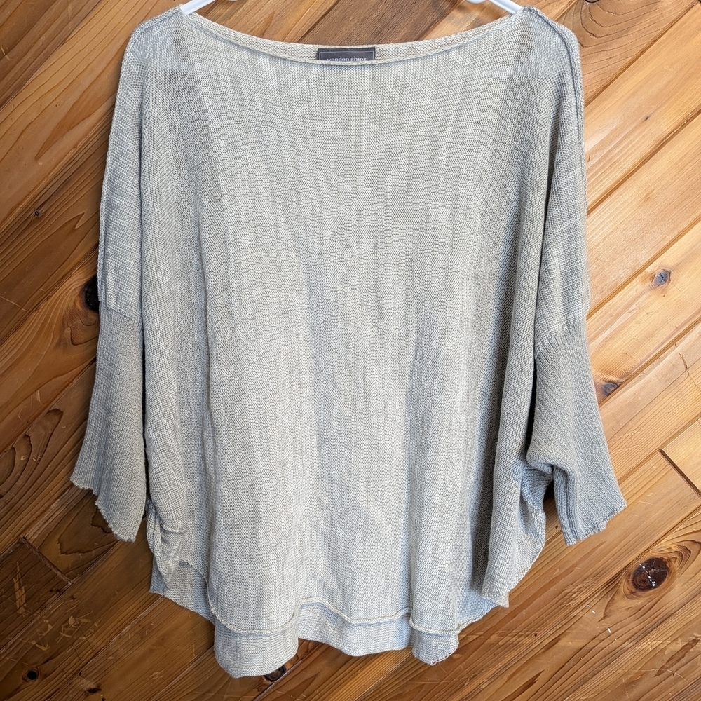 Wooden Ships Light Gray Knit Top Size S/M